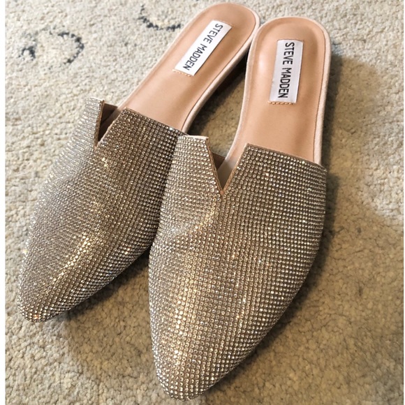 steve madden glitter mules